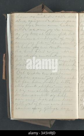 Le journal d’immigration d’OLE E. Rølvaag en 1896 retrace les expériences qu’il a vécues lorsqu’il a quitté Donna, Norvège, pour les États-Unis. Préservé par la Norwegian-American Historical Association, il offre une vue importante de l'immigration de la fin du XIXe siècle. Banque D'Images