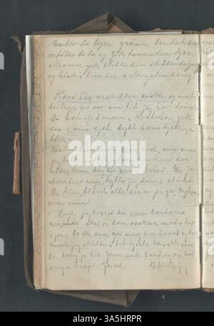Le journal d’immigration d’OLE E. Rølvaag en 1896 détaille la migration de Donna, en Norvège, vers les États-Unis, offrant un aperçu des défis et des espoirs des immigrants norvégiens à la fin du XIXe siècle. Banque D'Images