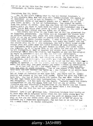 Le journal d'immigration d'OLE E. Rølvaag en 1896 détaille le voyage de Donna, en Norvège, en Amérique, fournissant un compte rendu personnel de l'histoire norvégienne-américaine. Banque D'Images