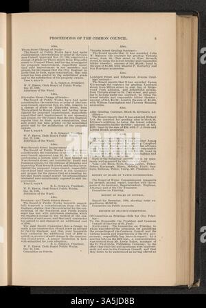 Les délibérations du conseil commun de Saint-Paul en 1889 contiennent des documents sur les ordonnances, les résolutions et les mesures législatives adoptées par le conseil pour gouverner la ville. Banque D'Images