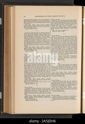 Les procès-verbaux du Conseil commun de 1889 sont une ressource précieuse qui documente les décisions qui ont eu une incidence sur la gouvernance et le développement de Saint-Paul. Banque D'Images