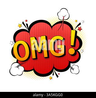 OMG POP illustration sur fond blanc. Illustration vectorielle Illustration de Vecteur