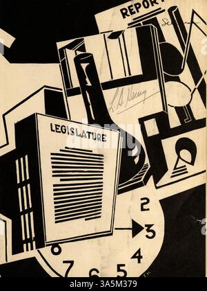 L'édition 1937 de l'annuaire de la Central High School, « Centralian », présente les étudiants, les enseignants, les clubs, l'athlétisme, et les événements scolaires de l'année scolaire 1936-1937. Il s'agit d'un enregistrement historique des activités de l'école pendant cette période. Banque D'Images