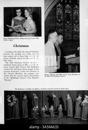 L’annuaire Sagamore 1959 de l’école secondaire Roosevelt met en lumière le corps étudiant, les clubs, les événements sportifs et les moments clés de l’année scolaire 1958-1959. Banque D'Images