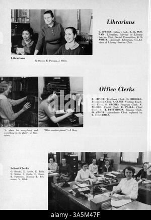 Cet annuaire 1959 'Sagamore' de Roosevelt High School recense les étudiants, les professeurs, les clubs, l'athlétisme et les événements clés de l'année académique 1958-1959. Banque D'Images