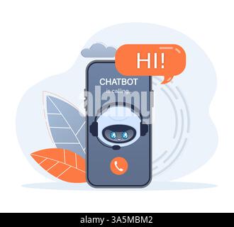 Robot de chat plat pour la conception Web. Illustration vectorielle isométrique plate. Intelligence artificielle Illustration de Vecteur