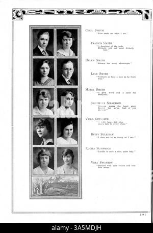 L'édition 1918 de l'annuaire centralien de Central High School présente les activités des étudiants, les compétitions sportives, les clubs et les événements marquants de l'année scolaire 1917-1918 en mettant l'accent sur l'histoire afro-américaine. Banque D'Images