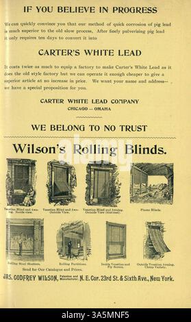 Publié en 1899, Keith's Home-Builder comprend des articles et des illustrations sur la construction de maisons, le design d'intérieur et l'aménagement paysager. L'architecte Walter J. Keith présente des conceptions de maisons avec des descriptions détaillées et des coûts. Des publicités pour les matériaux de construction, l'ameublement et les accessoires de construction sont également présentées. Banque D'Images