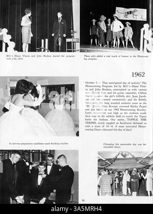Le South High Yearbook 1963 reflète les événements et les faits marquants de l'année universitaire 1962-1963. Il comprend des portraits d'élèves, des photos d'événements sportifs et des reportages sur les clubs scolaires et les activités sociales, en mettant l'accent sur la participation et les contributions des élèves afro-américains à la communauté scolaire. Banque D'Images