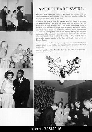 L'annuaire Tiger 1963 de South High School documente la vie étudiante, l'athlétisme, les universitaires et les activités des clubs de l'année scolaire 1962-1963/09, mettant en valeur les contributions des étudiants afro-américains. Banque D'Images