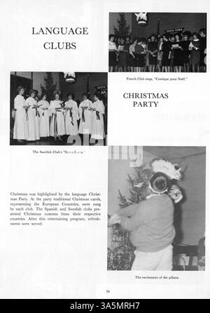 L’annuaire Tiger 1963 de South High capture l’esprit de l’année scolaire 1962-1963 en documentant les réalisations et les expériences des élèves et des enseignants, en mettant l’accent sur les contributions afro-américaines à la culture de l’école. Banque D'Images