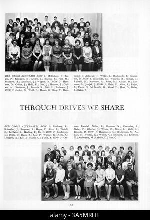 L'annuaire 1963 South High School, Tiger 1963, documente les étudiants, les professeurs, les événements sportifs, et les activités parascolaires de l'année académique 1962-1963, avec un accent particulier sur les contributions des étudiants afro-américains. Banque D'Images