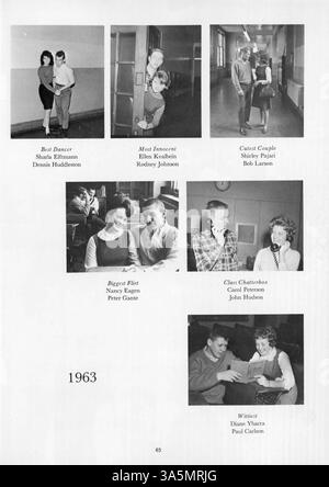 L'Annuaire Tiger 1963 de South High School donne un aperçu de l'année scolaire 1962-1963, capturant les moments clés de l'enseignement, de l'athlétisme et des activités parascolaires, tout en soulignant les contributions des étudiants afro-américains à la diversité de l'école. Banque D'Images