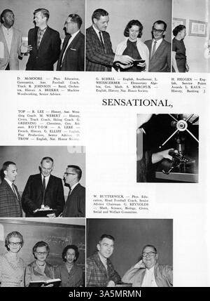 Le South High Yearbook 1963, Tiger, documente les principaux événements de l'année scolaire 1962-1963 avec des portraits d'étudiants, des athlètes, des clubs scolaires et un accent sur la participation des étudiants afro-américains à façonner l'héritage de l'école. Banque D'Images