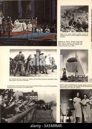 Le South High Yearbook 1963, Tiger, documente les portraits d'étudiants, l'athlétisme, les clubs scolaires, et souligne l'importance de la contribution des étudiants afro-américains aux activités scolaires tout au long de l'année scolaire 1962-1963/13. Banque D'Images