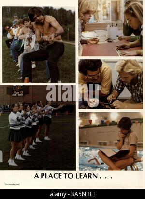 L'édition 1979 de l'annuaire « réflexions » de Blake School présente des étudiants, des enseignants, des clubs, des équipes sportives et des événements marquants de l'année scolaire 1978-1979/09. Banque D'Images