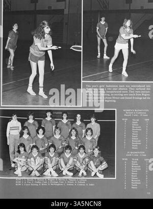 Cette édition 1984 de l'annuaire 'Wahian' capture l'essence du corps étudiant, de la faculté et des activités de Washburn High School, en se concentrant sur l'athlétisme, les organisations étudiantes, et des événements importants de l'année scolaire 1983-1984. Banque D'Images