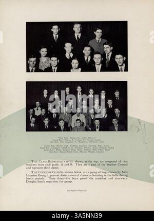 Le Polaris Yearbook 1933 de North High School présente les faits saillants académiques, sportifs et parascolaires de l'année scolaire 1932-1933 en mettant l'accent sur les contributions afro-américaines et l'importance culturelle. Banque D'Images
