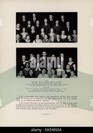 L'annuaire Polaris de 1933 de North High School conserve un registre des étudiants, des professeurs, des athlètes, des clubs et des événements de l'école de l'année scolaire 1932-1933. Cet annuaire reflète également l'histoire afro-américaine et les contributions culturelles de l'époque. Banque D'Images