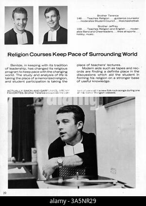L'annuaire Benilden 1967 de Benilde High School enregistre les faits marquants sportifs, académiques et parascolaires de 1956 à 1967. Banque D'Images
