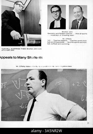 L'annuaire de Benilden 1967 enregistre les événements académiques, sportifs et parascolaires à l'école secondaire de Benilde pendant la période 1956-1967. Banque D'Images