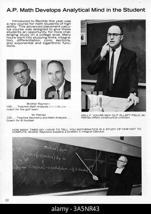 L’édition 1967 de l’annuaire Benilden met en lumière l’athlétisme, les universitaires et les clubs scolaires de 1956 à 1967 à l’école secondaire Benilde. Banque D'Images