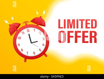 Offre limitée Red. Badge d'offre spéciale. Offre spéciale grande vente. Vecteur ruban rouge. Arrière-plan vectoriel. Etiquette du magasin. Illustration vectorielle. Illustration de Vecteur