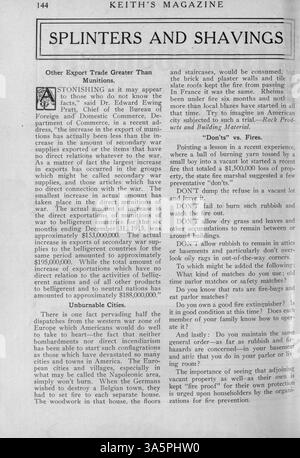 Keith's Magazine, lancé en 1916 par l'architecte de Minneapolis Max L. Keith, comprend des articles et des publicités sur la construction de maisons, le design d'intérieur, le jardinage paysager et la construction. La publication présente des plans d'étage, des conceptions de maisons, d'écoles et d'églises, ainsi que des informations sur les matériaux de construction et les coûts. Banque D'Images