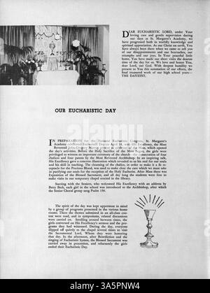 L’édition 1941 de Dayesye, l’annuaire de l’Académie Marguerite, documente les principaux événements scolaires, les contributions des professeurs et les réalisations des étudiants de l’année scolaire 1940-1941-2016. Banque D'Images