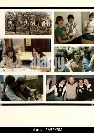 Cet annuaire « Hesperian » de West High School documente les faits saillants de l'année scolaire 1977-1978, avec des articles sur la vie étudiante, l'athlétisme, les clubs et les événements scolaires importants à Minneapolis. Banque D'Images