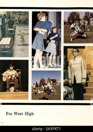 'Hesperian' Yearbook de West High School en 1978 documente les étudiants, les enseignants et les événements clés de l'année scolaire 1977-1978, préservant les souvenirs de la vie scolaire à Minneapolis. Banque D'Images