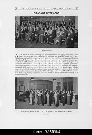 Cet annuaire du Minnesotan 1933 de la Minnesota School of Business met en lumière les étudiants, les professeurs et les événements importants de l'année scolaire 1932-1933. Banque D'Images