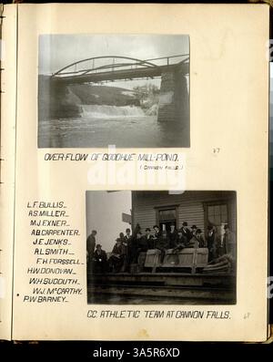 Cet album photo a été compilé par Paul Barney, un étudiant du Carleton College de la promotion de 1895. Barney a plus tard obtenu son doctorat en médecine de l'Université du Minnesota et a pratiqué la dentisterie à Mankato, Minnesota. Banque D'Images