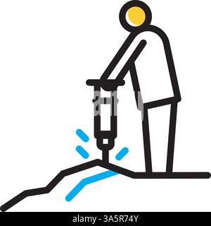 Icône pour dur, difficile Illustration de Vecteur