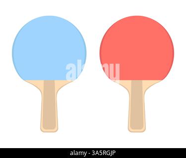 Deux raquettes de ping-pong croisées, éléments de design pour un tournoi de tennis de table en salle. Une bannière, l'affiche d'un match sportif. Illustration vectorielle. Illustration de Vecteur
