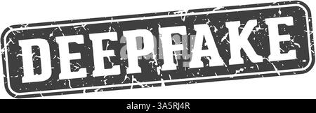 tampon deepfake. signe rectangulaire deepfake isolé sur fond transparent Illustration de Vecteur