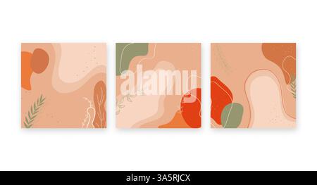 Carte abstraite avec des modèles carrés abstraits à la mode. Design minimaliste. Promotion du design. Vecteur memphis. Promotion bannière. Illustration de Vecteur