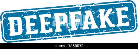 tampon deepfake. signe rectangulaire deepfake isolé sur fond transparent Illustration de Vecteur