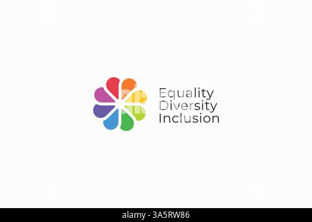Égalité diversité inclusion logo éducation tolérance communautaire Peace World Globe Illustration de Vecteur