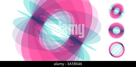 Ensemble de sphères. Conception géométrique abstraite. Illustration vectorielle composée de divers éléments se chevauchant. S'applique aux bannières, aux écriteaux, aux affiches ou aux yeux rouges Illustration de Vecteur