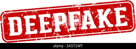 tampon deepfake. signe rectangulaire deepfake isolé sur fond transparent Illustration de Vecteur