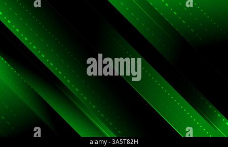 Fond vert avec des lignes diagonales et un gradient, des éléments polygonaux simples, médical, commercial, technologique ou scientifique, Illustration de Vecteur