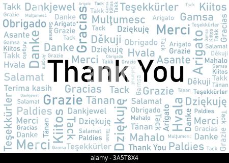 Thank you languages concept design. Thank you phrase international design. Illustration de Vecteur