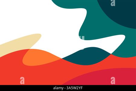 Vecteur de fond abstrait coloré fluide moderne. arrière-plan abstrait wave Illustration de Vecteur
