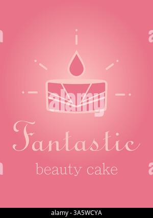 Illustration vectorielle du logo pour la publicité fantastique beau gâteau Illustration de Vecteur