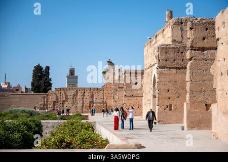 Afrika, Marokko, Marrakech, el-Badi-Palast Banque D'Images