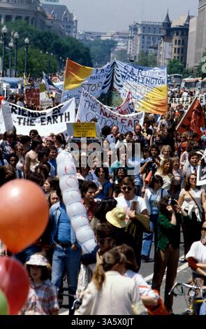 06 mai 1979 ; Washington, DC, États-Unis ; images d'un rassemblement anti-nucléaire à Washington, DC. Banque D'Images