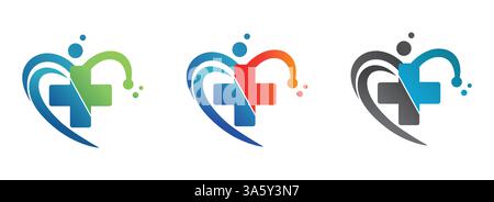 logo médical , vecteur de logo de pharmacie croisée. Illustration de Vecteur