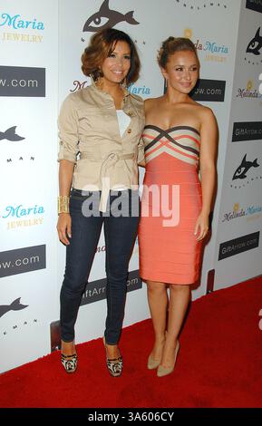 11 août 2008 - Hollywood, CA - Whaleman Foundation Benefit at Beso in Hollywood, CA 08-10-2008.image : Eva Longoria Parker et Hayden Panettiere. Kelly Dawes- K59118KD.(crédit image : © Globe photos/ZUMAPRESS.com) Banque D'Images