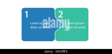 Infographies blocs de pas comme pièces de puzzle. Modèle de présentation infographique. Conception de processus métier. Illustration vectorielle plate Illustration de Vecteur